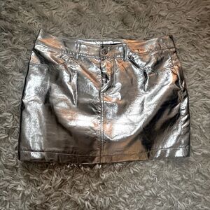 Forever21 silver skirt size M